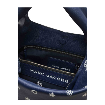 Blue Leather Shopping Bag