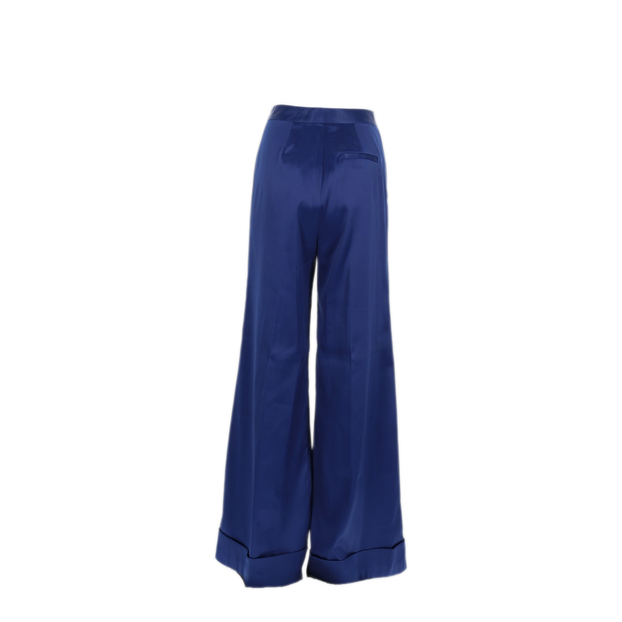 MAYFEYR - Self Portrait - Wide Leg Trousers In Satin - SP17127BBLUE