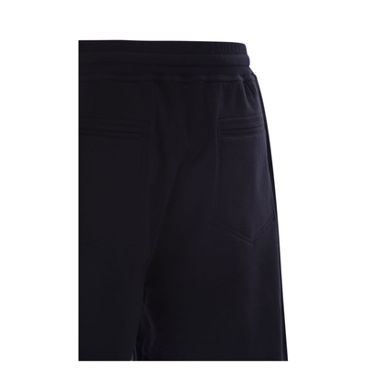 Techno Cotton Fleece Bermuda Shorts Navy Blue