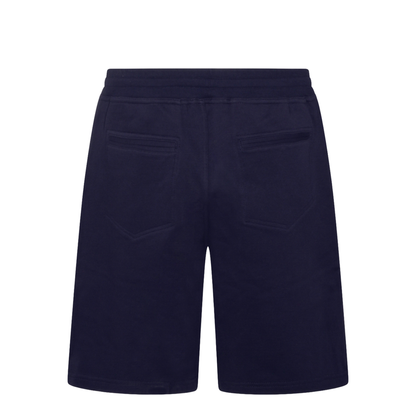 Techno Cotton Fleece Bermuda Shorts Navy Blue