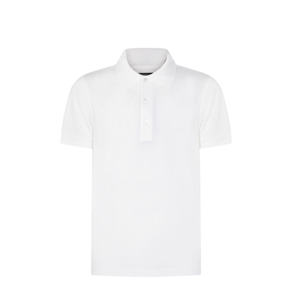 Lyocell Pique Polo Shirt In White