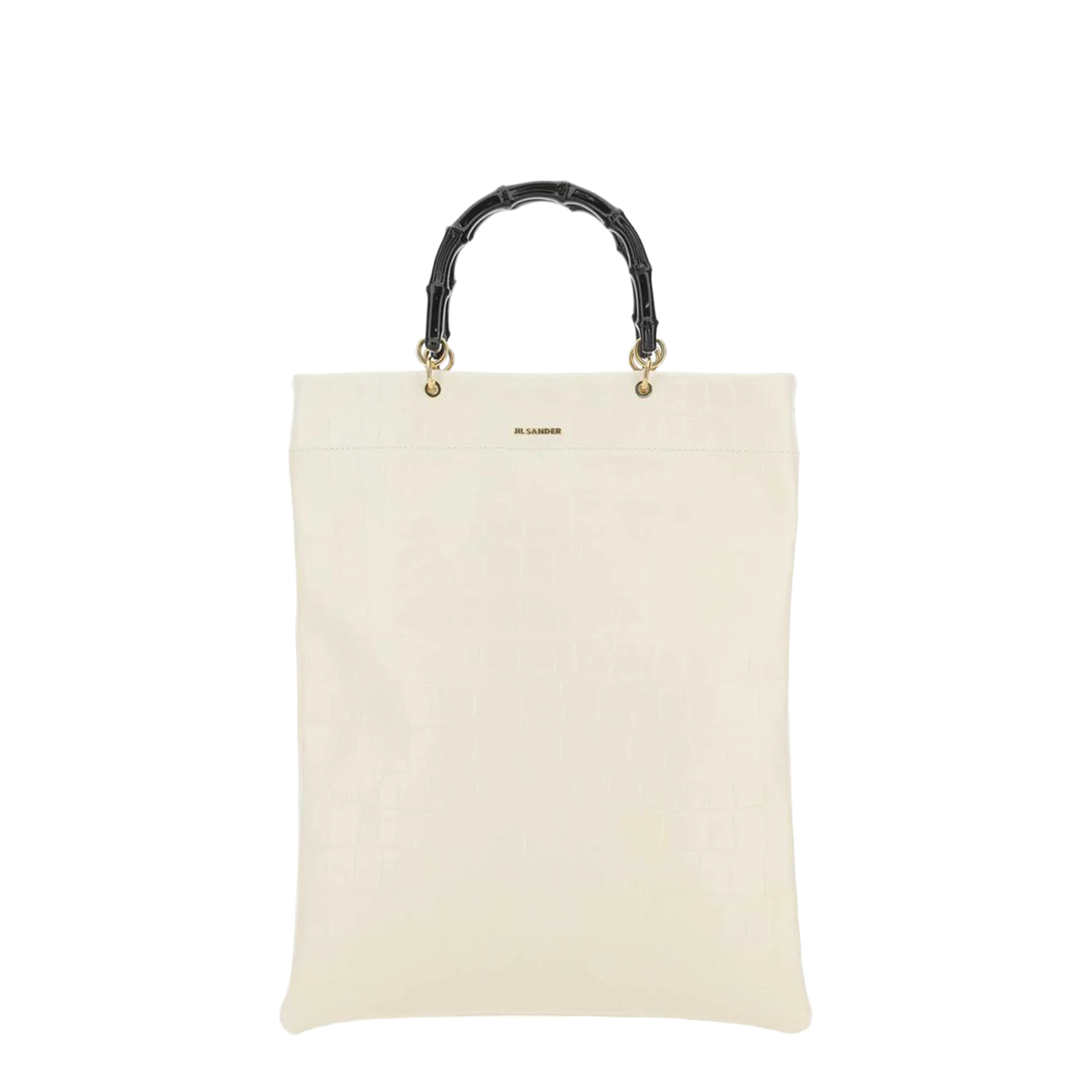 Ivory Leather Medium Shopping Bag