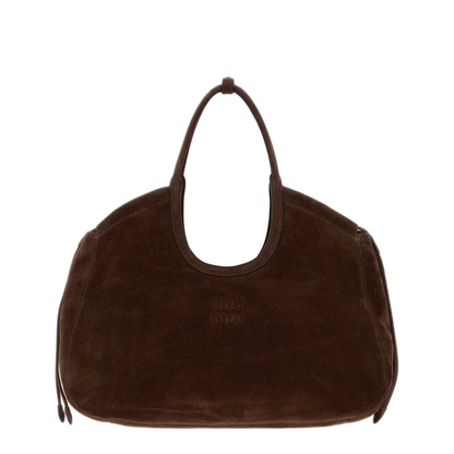 MAYFEYR - Miu Miu - Dark Brown Suede Ivy Shopping Bag - 5BG3422CSSF0003