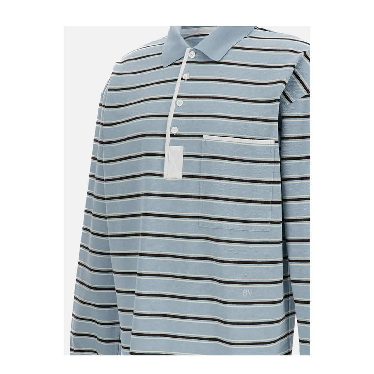 MAYFEYR - Bottega Veneta - Striped Pique Polo Shirt - 871384V6P804649