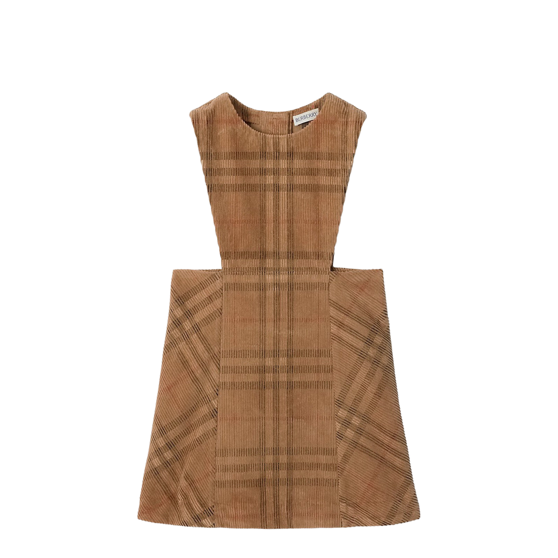 Corduroy Check-Patterned Overalls