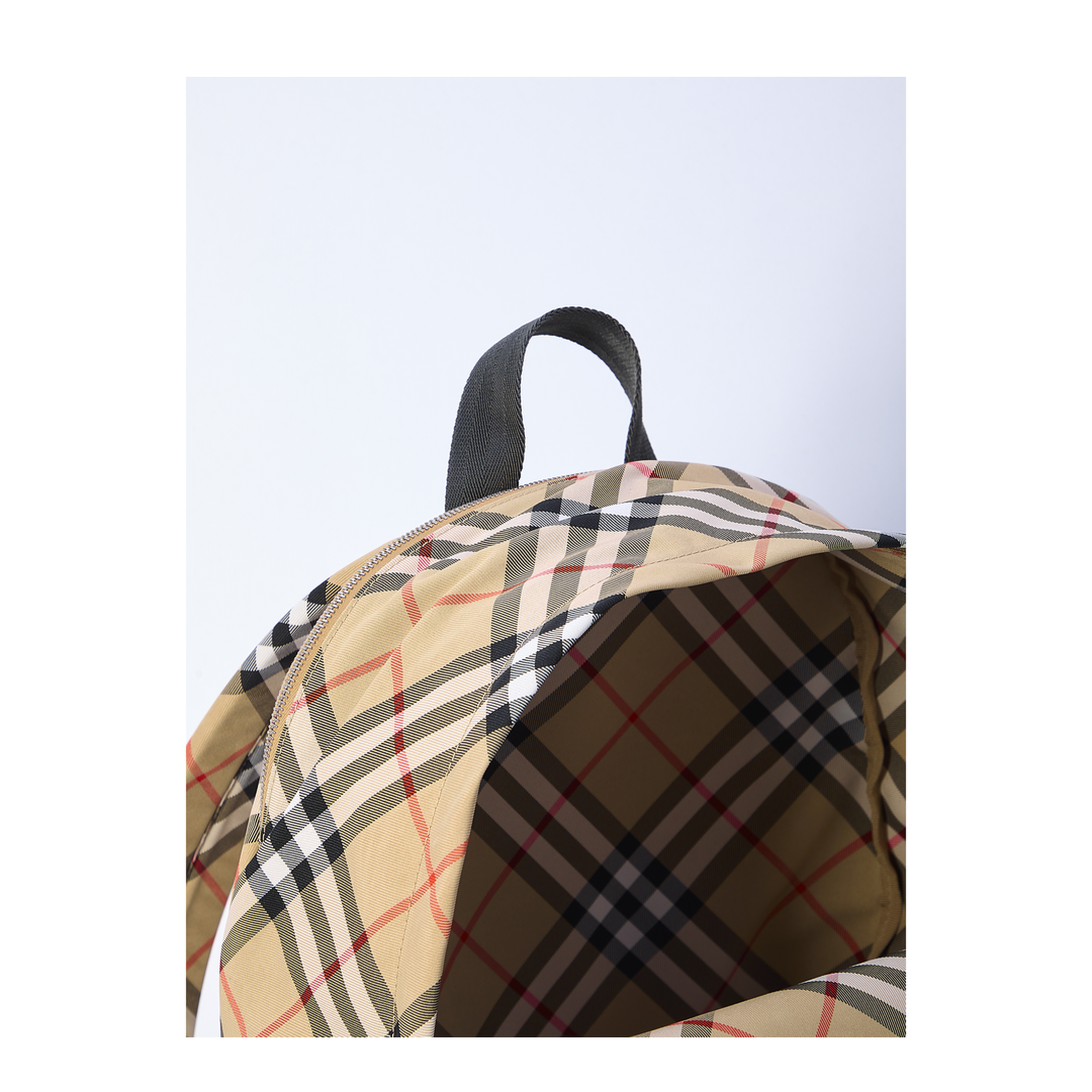 Check Nylon Backpack