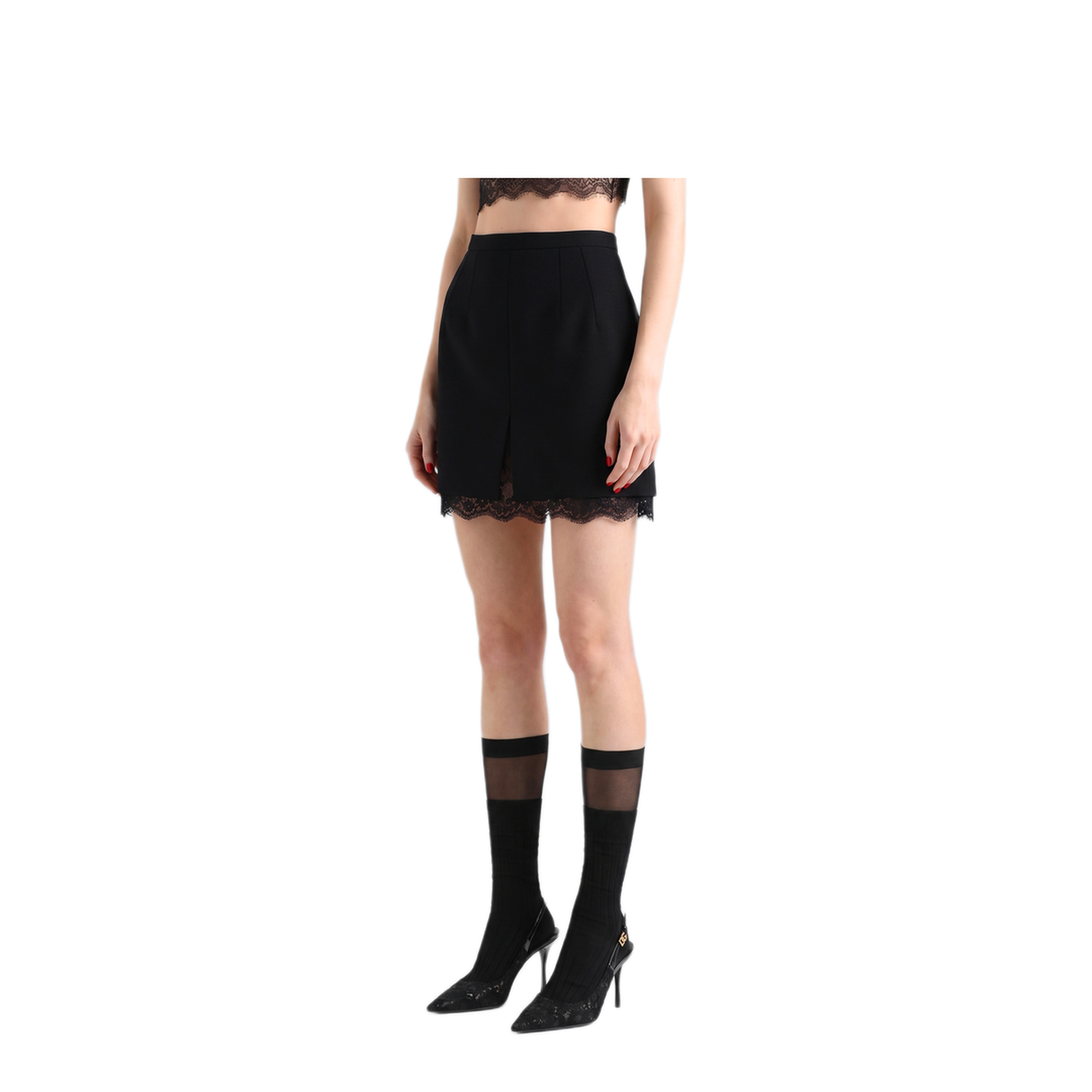 MAYFEYR - Dolce & Gabbana - Mini Skirt In Wool Double Cr Pe - F4BS7TFU2L8N0000