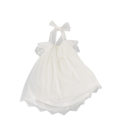 MAYFEYR - MIMISOL - Bow Embellished Sangallo Dress - MFAB573KTS0732CRM