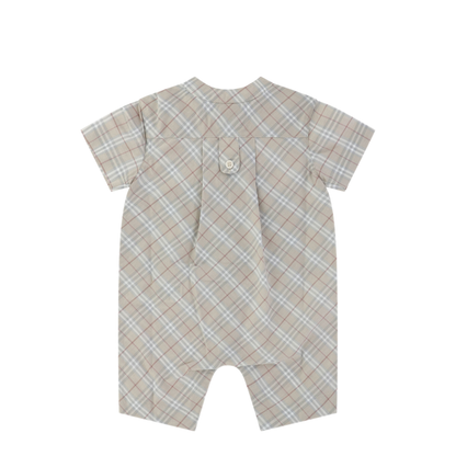 MAYFEYR - Burberry Kids - Check Cotton Playsuit - 8089277
