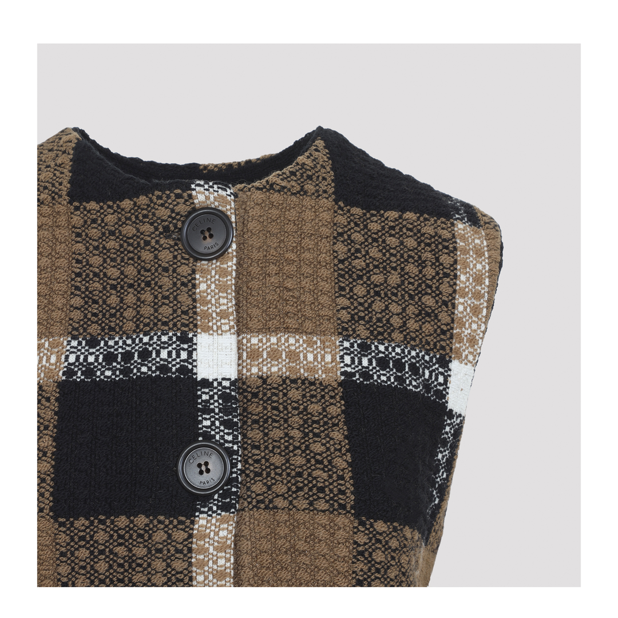 MAYFEYR - Celine - Cardigan Gds1 White Black Camel - RV1Q84J31GDS1