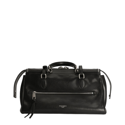 Vittoria Medium Calfskin Top Handle Bag - Black