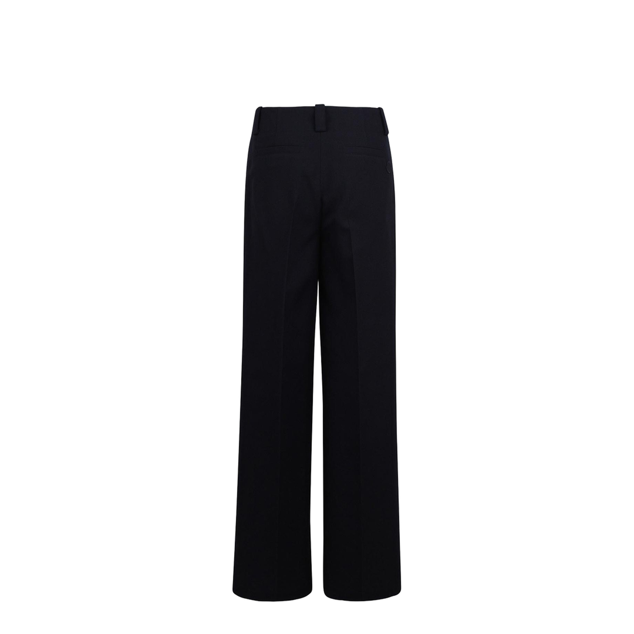 Black Polyester Blend Palazzo Pant