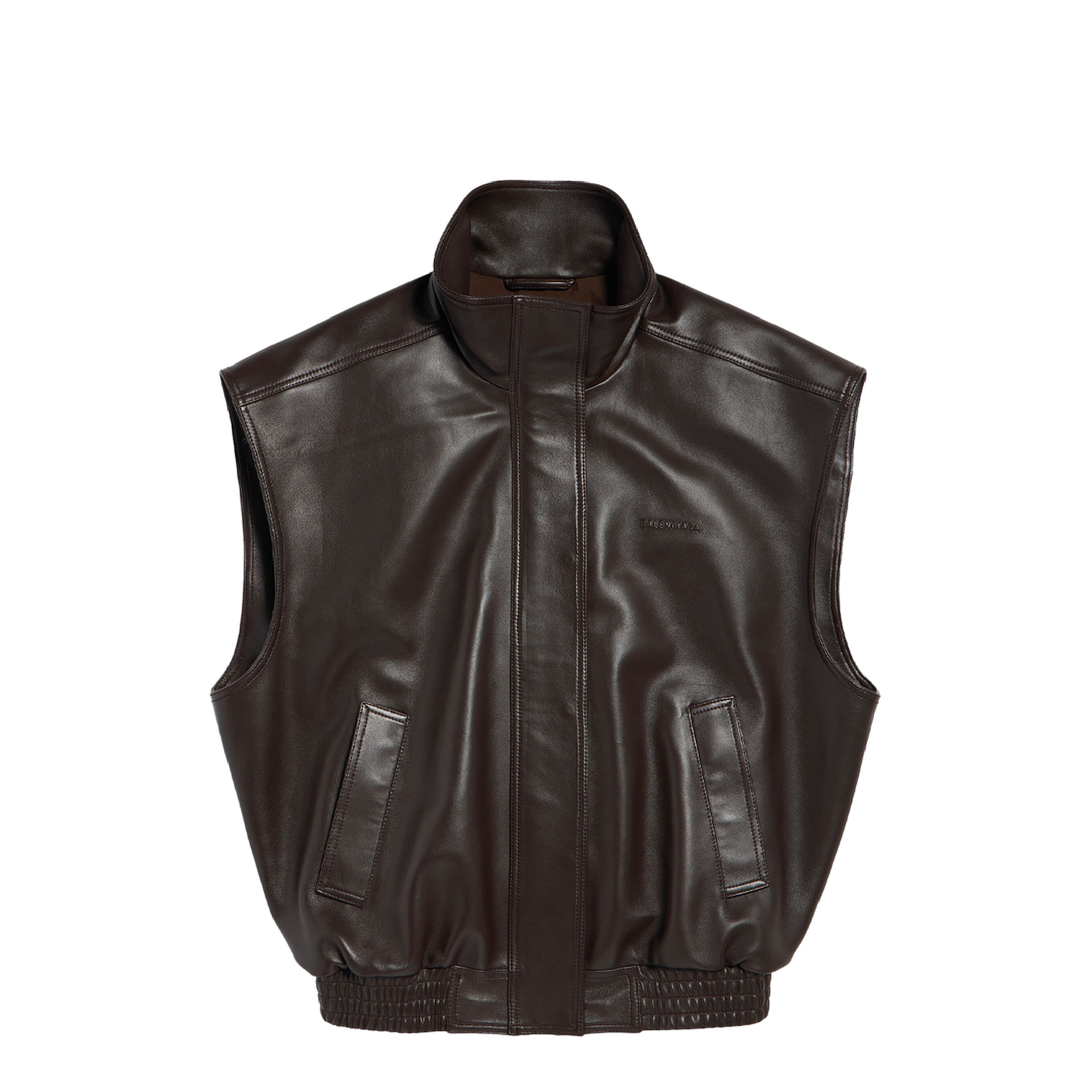 MAYFEYR - Balenciaga - Sleeveless Blouson In Shiny Soft Lambskin - A002FVTUS30