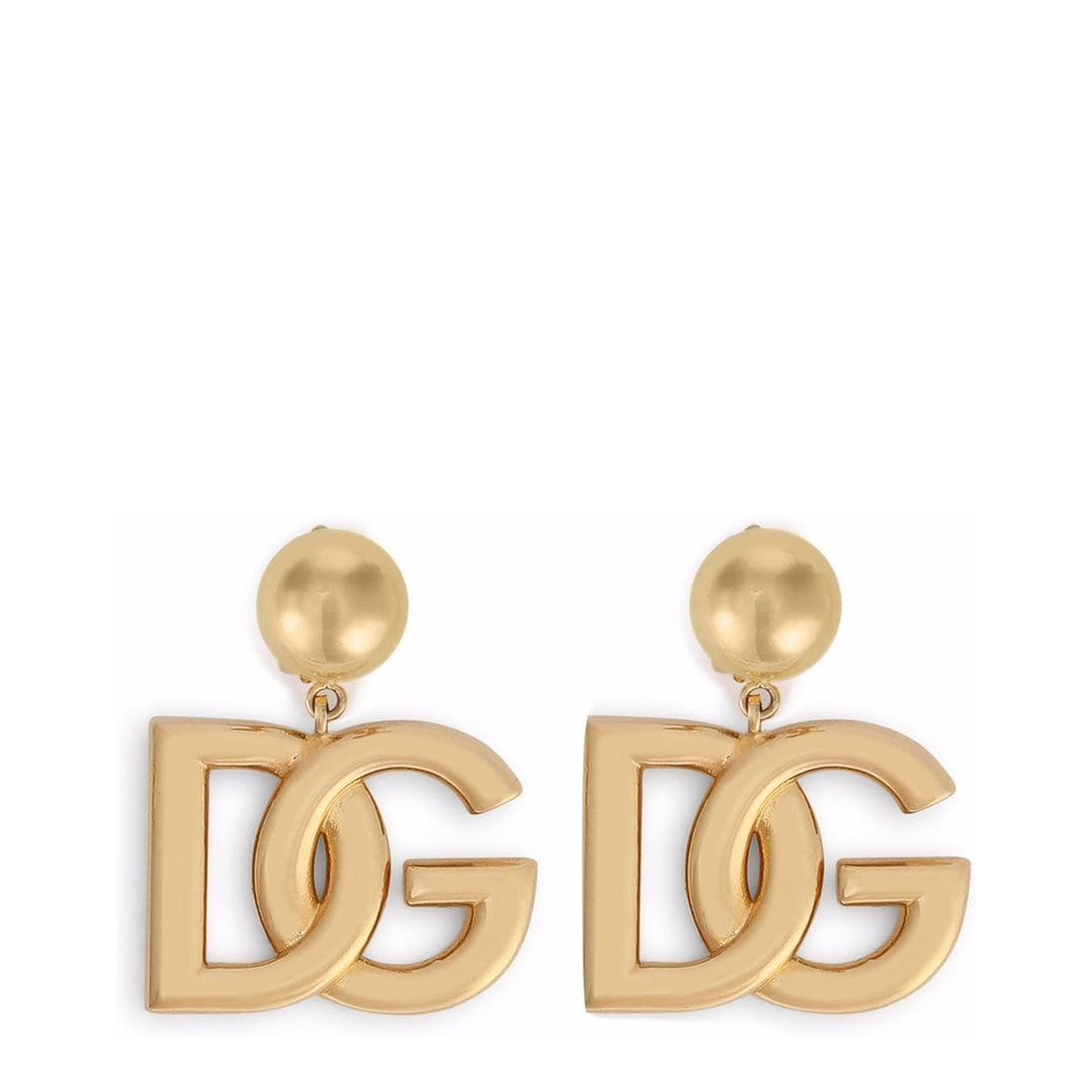Clip-on Earrings with DG Logo in Gold