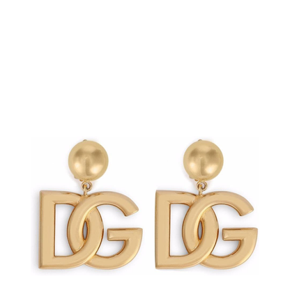 Clip-on Earrings with DG Logo in Gold