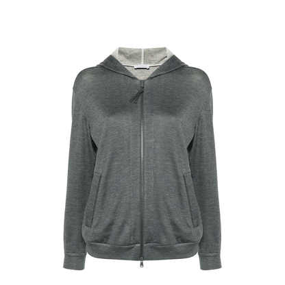 Cotton and Silk Blend Hoodie