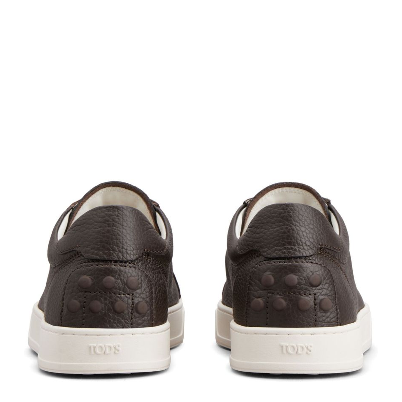Brown Calf Leather Grained Texture Lace-Up Shoes