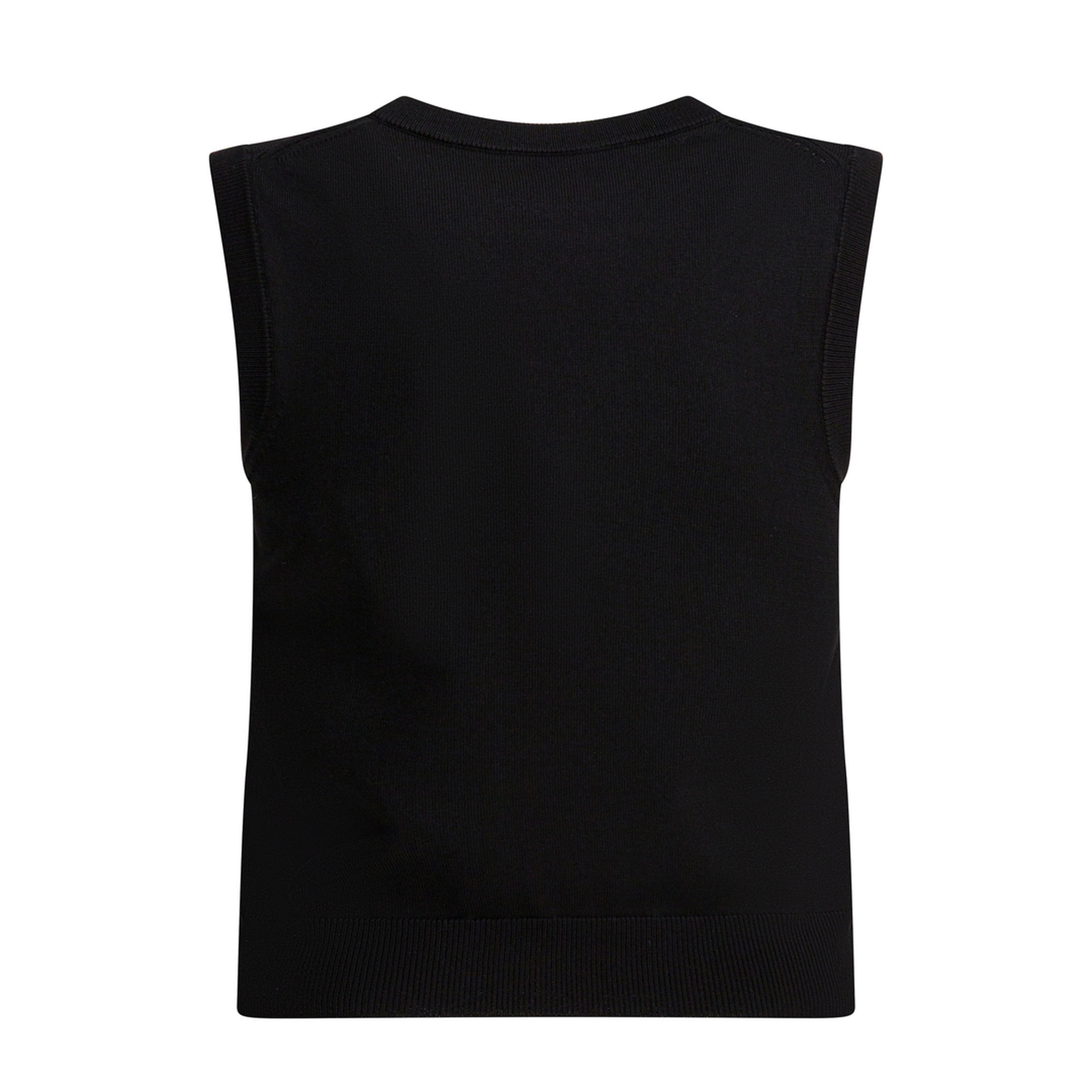 Crew Neck Waistcoat In Black