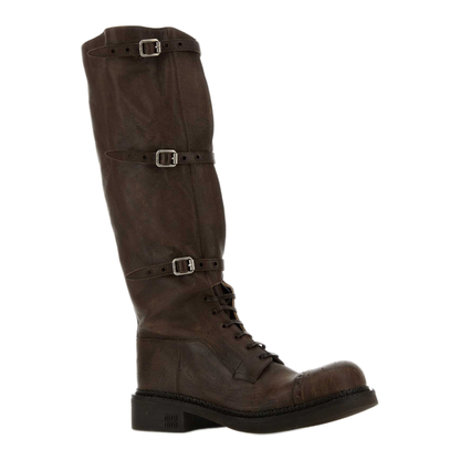 MAYFEYR - Miu Miu - Brown Leather Boots - 5W315EFG0352KJF0324