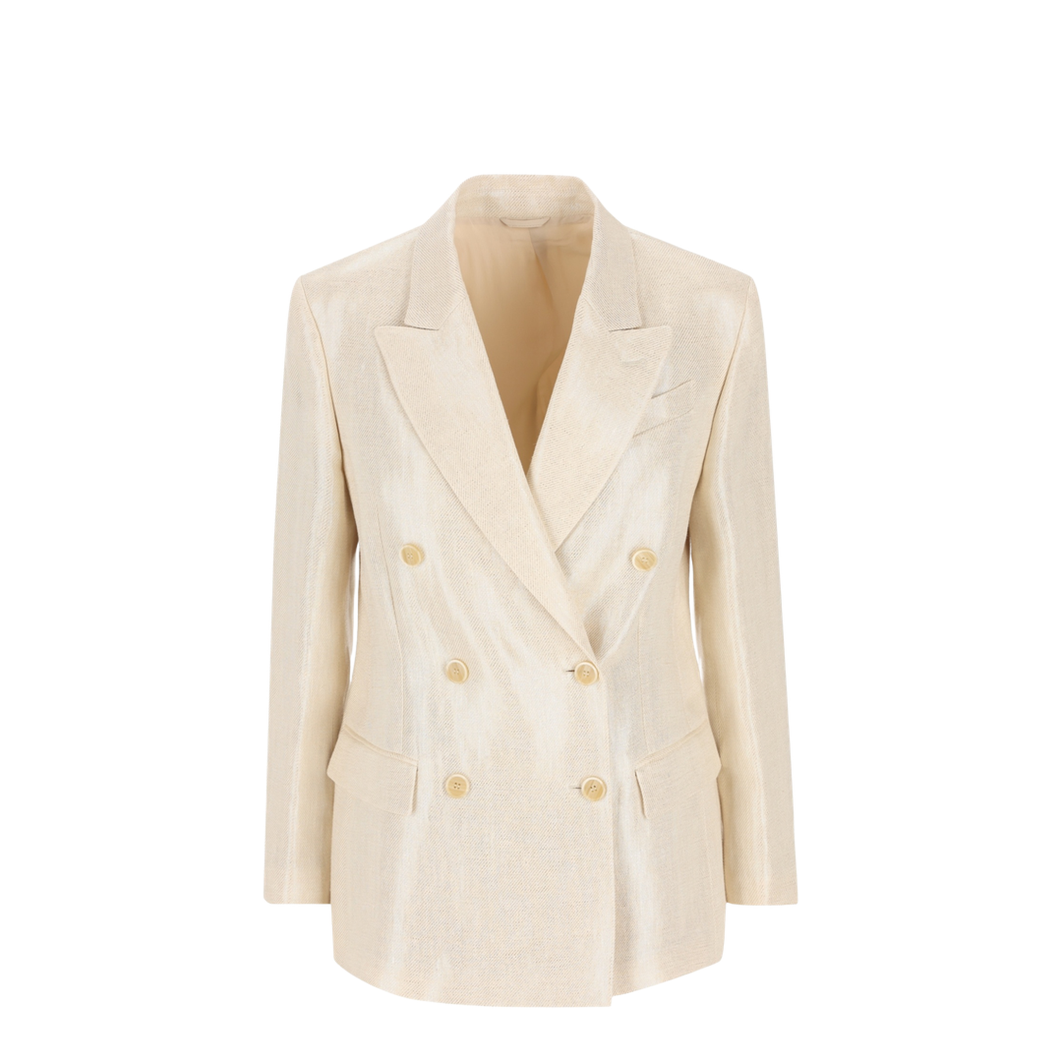 Women's Double-Breasted Blazer - Natural