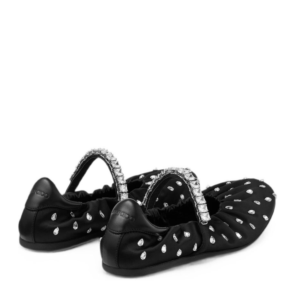 MAYFEYR - Jimmy Choo - Flat Shoes Black - JADEBALLERINAQEPBLACK/CRYSTAL