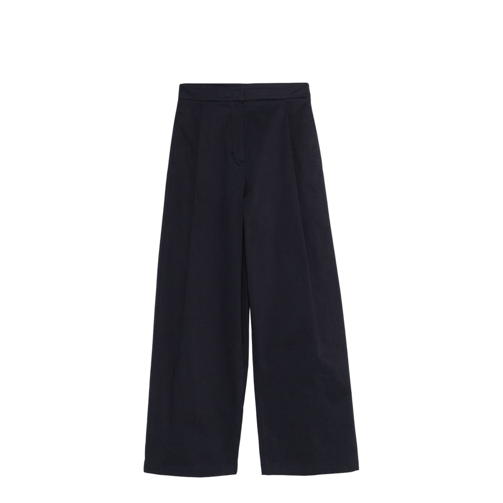 Cotton Wide-Leg Trousers