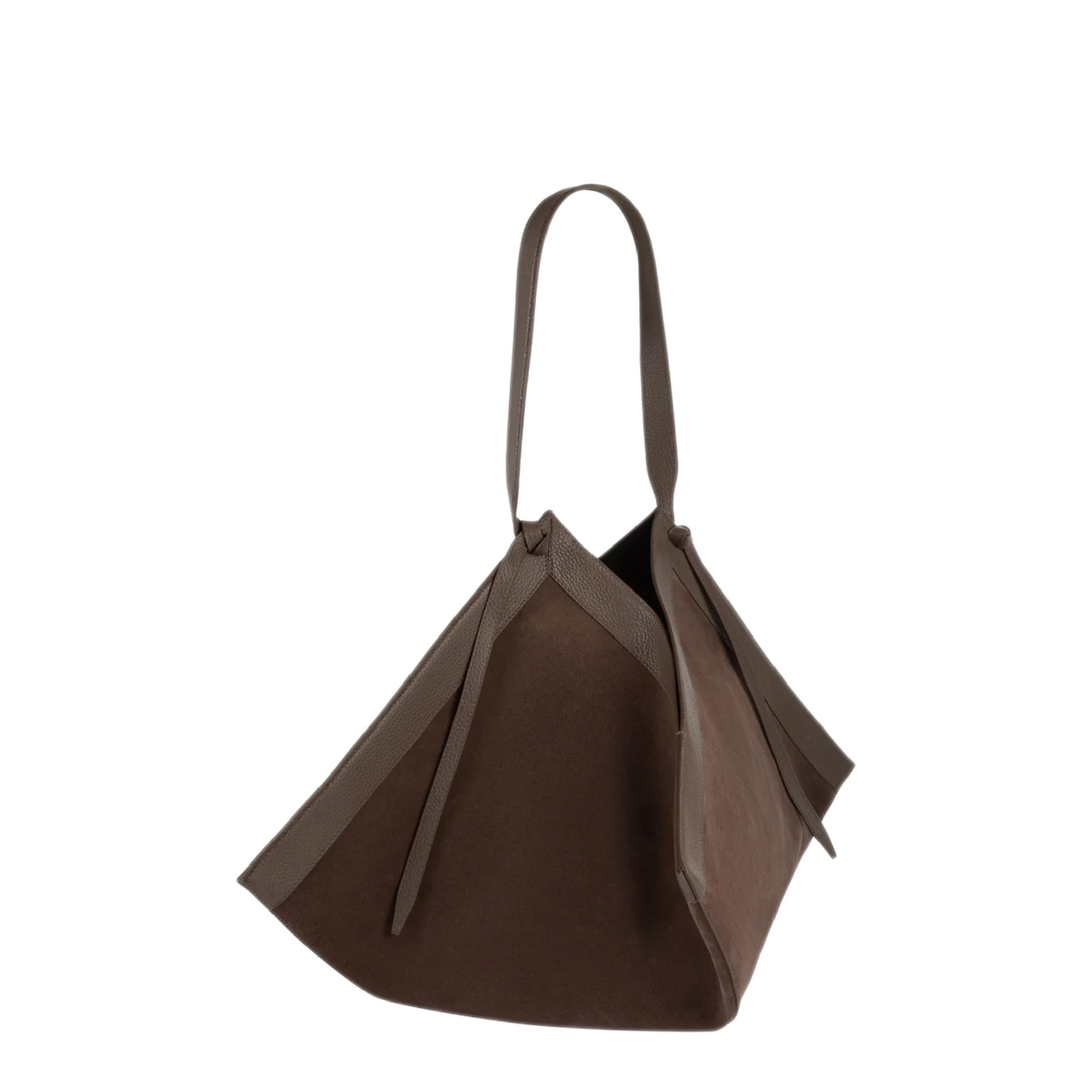 MAYFEYR - YUZEFI - Wonton Large Shoulder Bag - LARGEWONTONSUEDENUTMEG