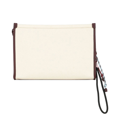 Logo-Detail Zipped Clutch