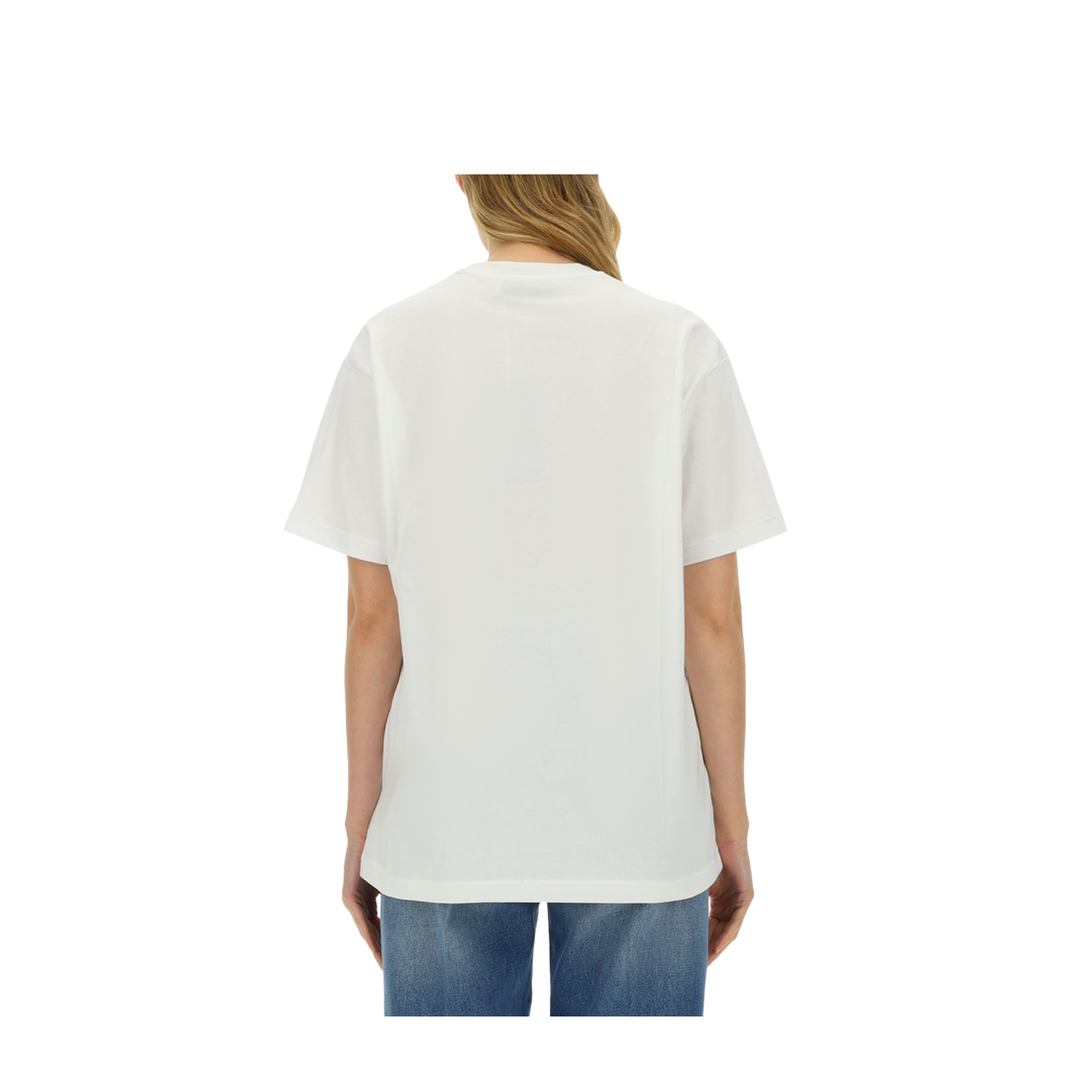 Printed Cotton Jersey T-Shirt in White