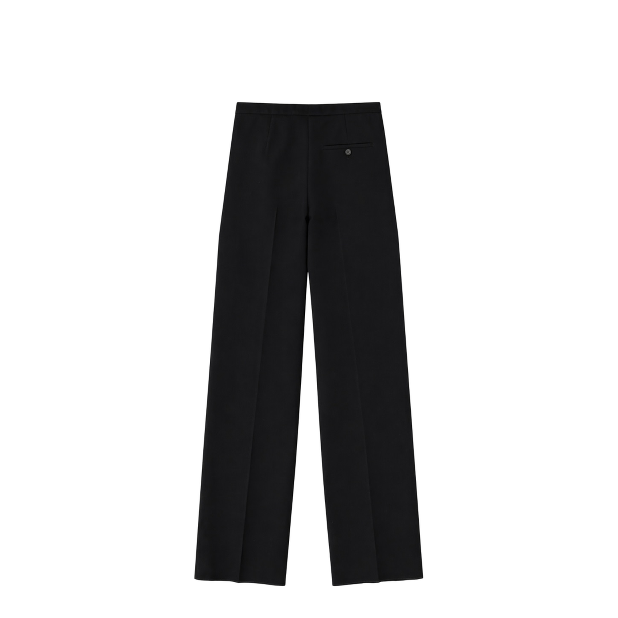 Straight-leg wool trousers