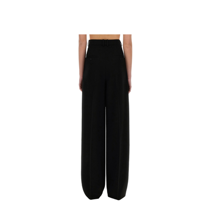 Wide-Leg Pants in Grain De Poudre