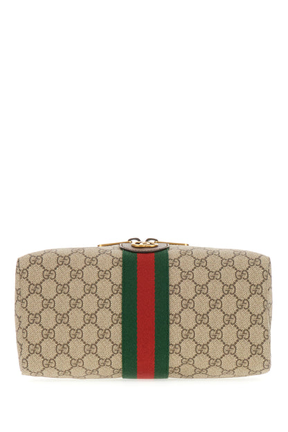 Ophidia GG Supreme 化妆包，金色五金配件