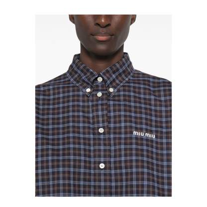 MAYFEYR - Miu Miu - Shirts Navy - MK165919U3F057W