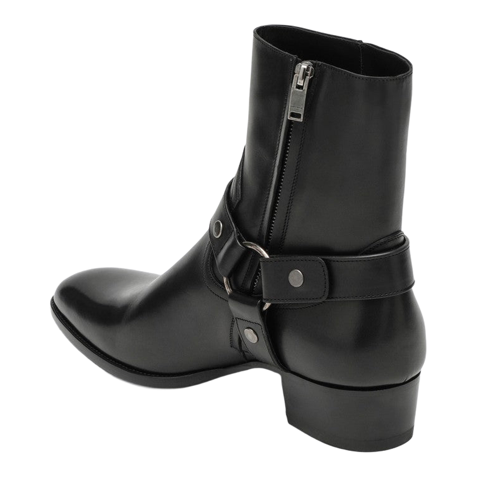 Black Leather Ankle Boot