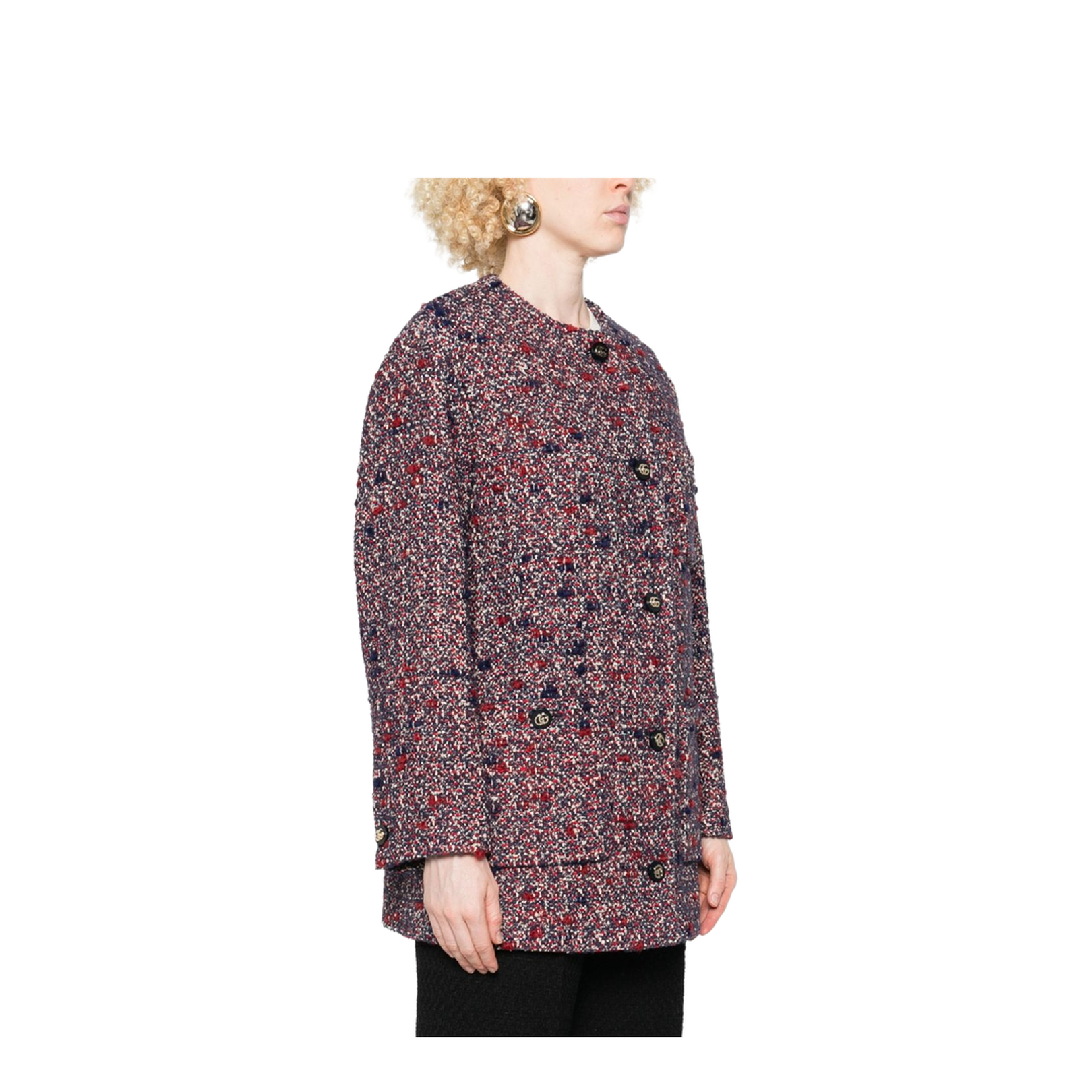 Multicolour Tweed Coat