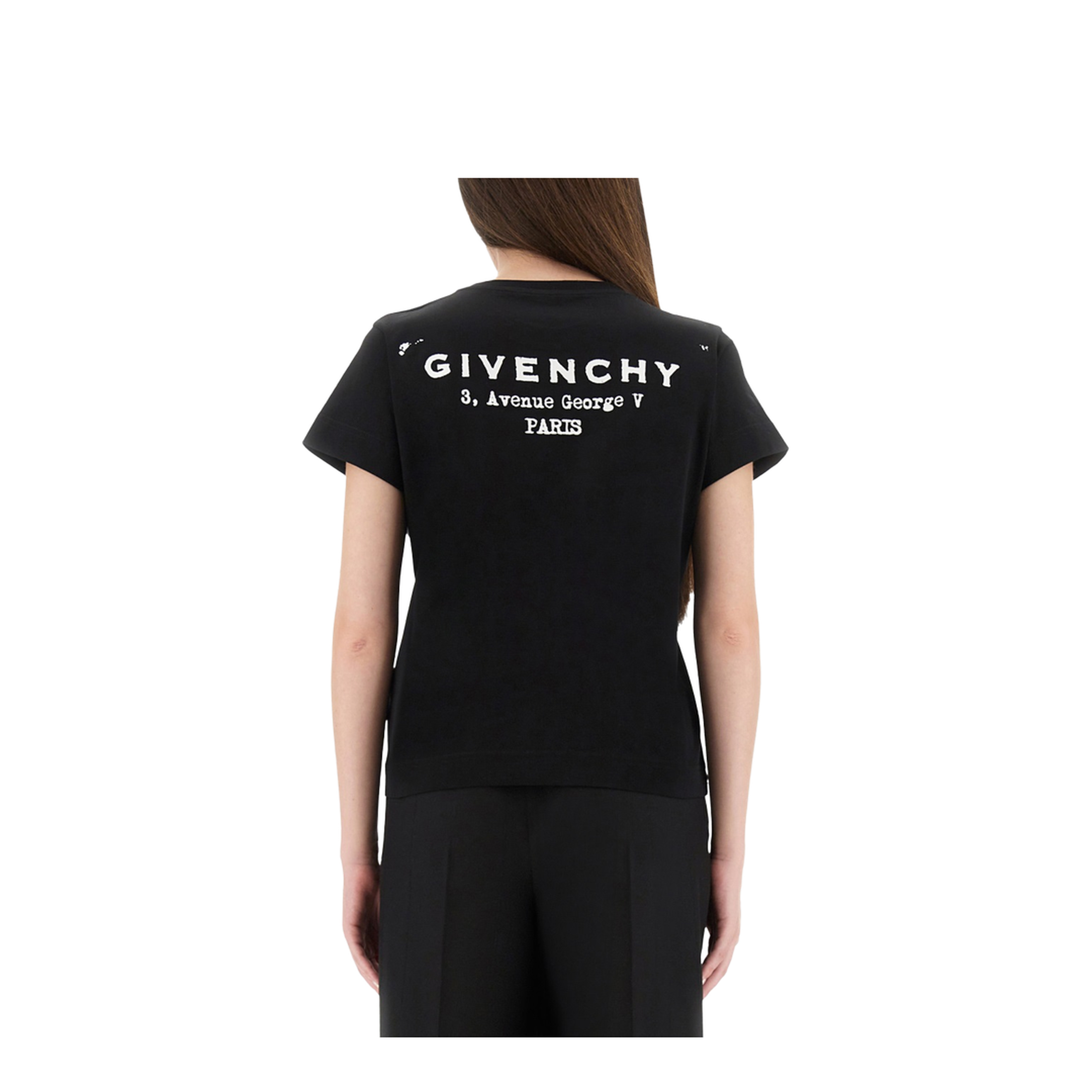 Black Cotton T-Shirt with Logo