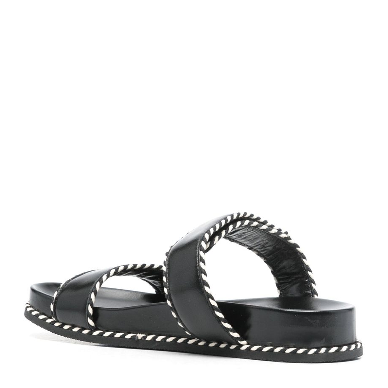 Sandals with Nappa-Leather Strap and Two-Tone Edges