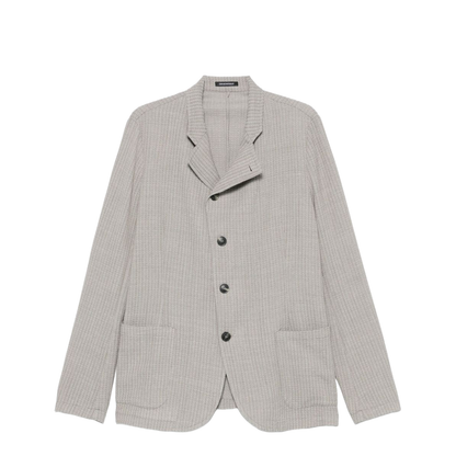 Wool Single-Breasted Blazer Jacket