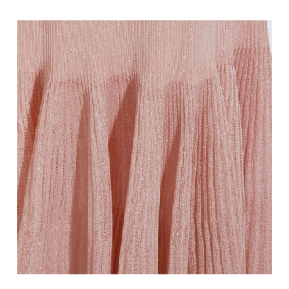 Luna Pleated Frill Skirt - Dusty Pink