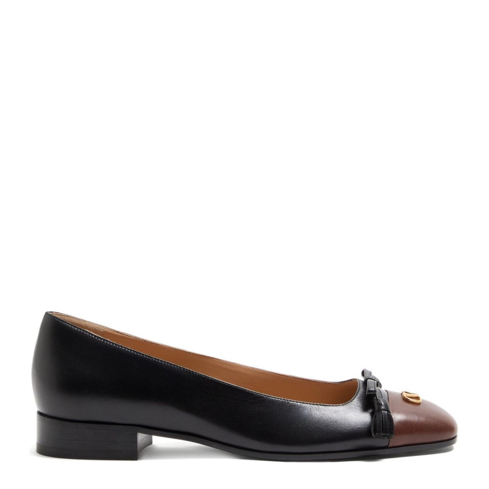 Black Square Toe Flat Sole