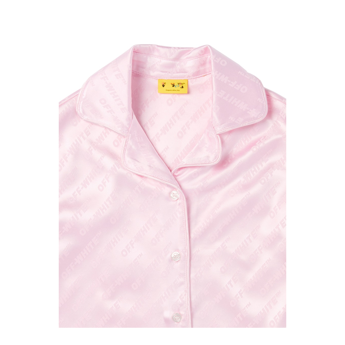 MAYFEYR - Off-White - Jacq Off Satin Shirt S S - 44GGG002KS26F001683