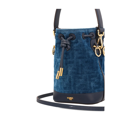 MAYFEYR - Fendi - Mon Tresor Floacked Ff Denim Mini-Bag - 8BS109AVR6