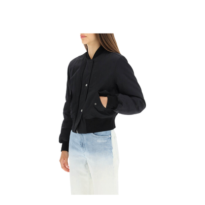 MAYFEYR - Off-White - Bomber With Logo Print - OWEH017F21FAB0011000