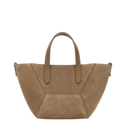 Biscuit Suede Handbag