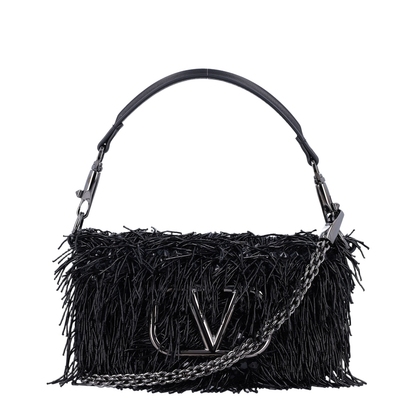 Embellished satin small LocÃ² handbag