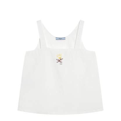 MAYFEYR - Prada - White Linen Top With Embroidery - P913OROOO122GF0009
