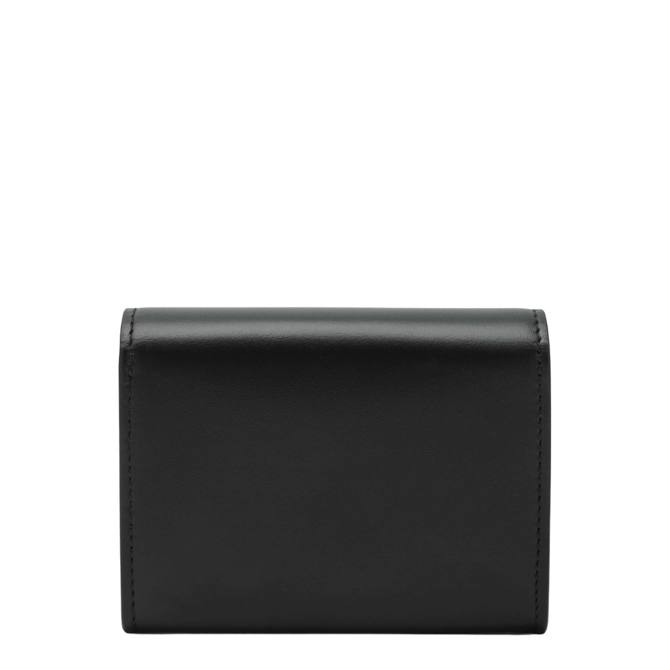 Compact Black Wallet with Logo