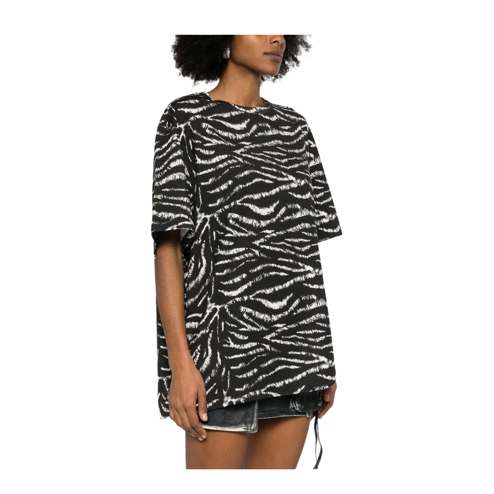 Zebra Print Cotton T-Shirt