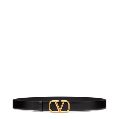 Black Leather Reversible Belt