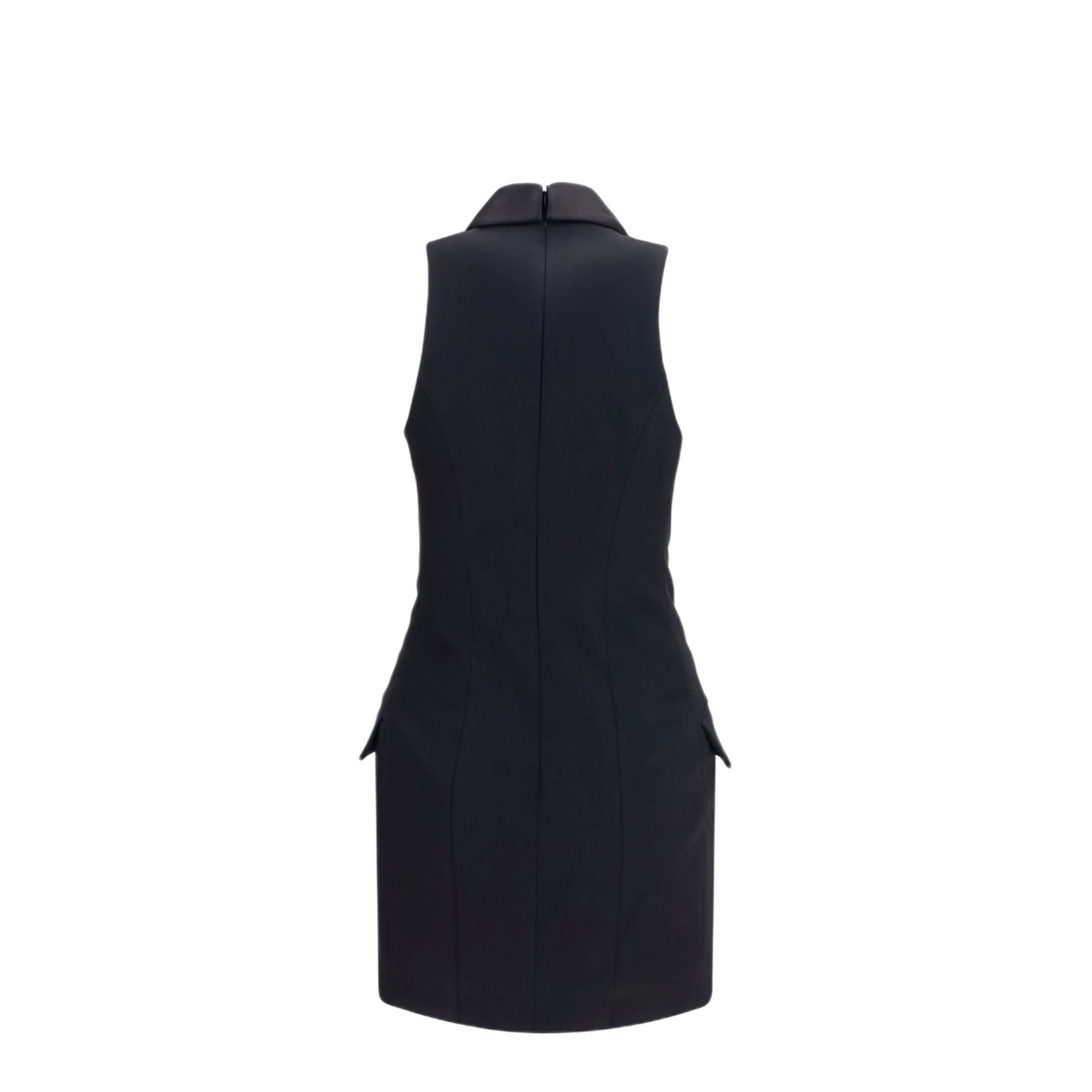MAYFEYR - Balmain - Grain De Poudre Belted Dress - HF1R5184ME54EAP